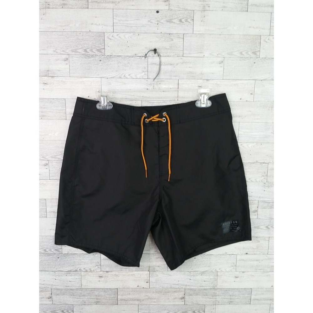 NWT  Men's Brixton Vintage Nylon Swim Trunk Shorts Trunks Black Size 30‎ NEW